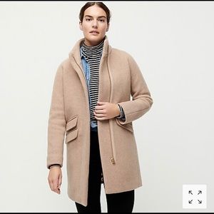 Cocoon coat in Italian stadium-cloth wool